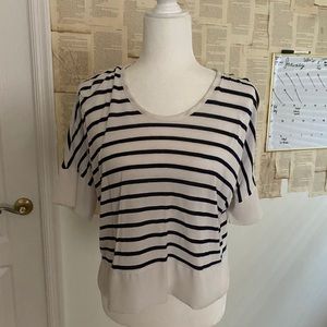 Zara W&B Collection Black and White Striped Top